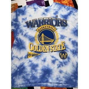 Golden State Warriors T-Shirt Size XXL Blue Graphic NBA 2022 Tie-Dye